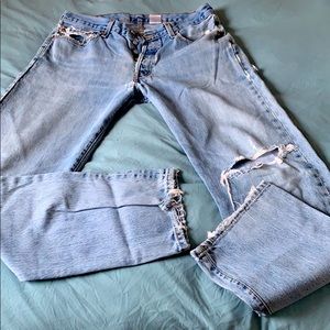 Distressed Vintage Levi 501 button fly